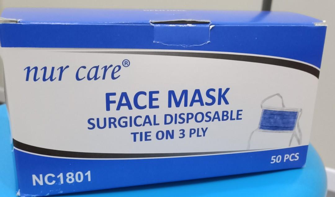 Surgical Masks Tie On 3 Ply Everything Else On Carousell