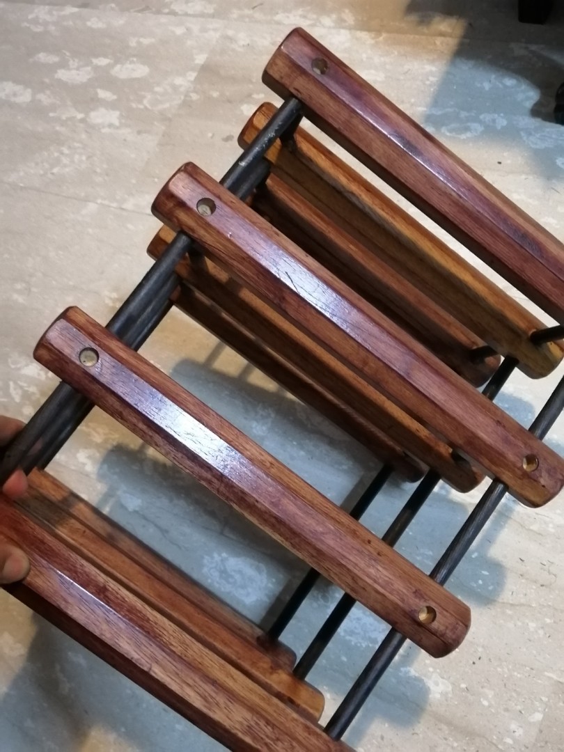 Wooden wine rack antique Vintage Collectibles teakwood wine rack solid