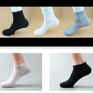5pairs x  Plain Socks Black / Grey / White  for Ladies / Students