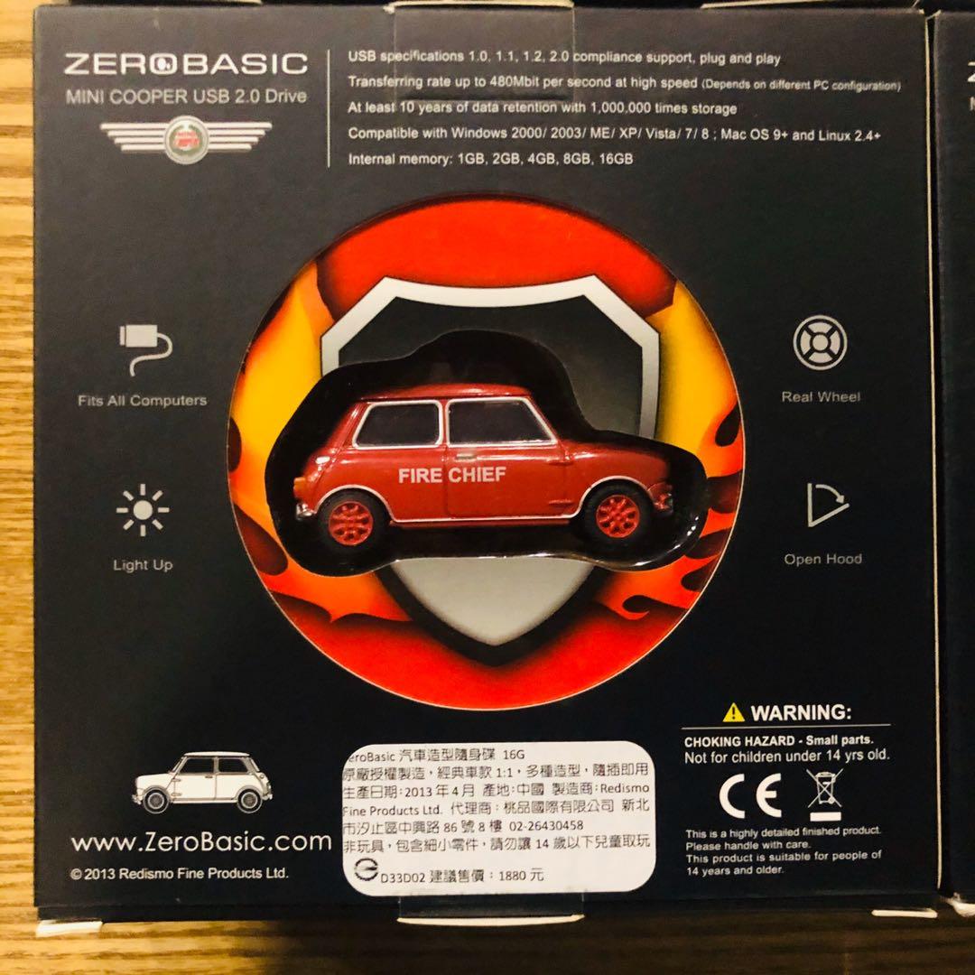 全新原廠公司貨Mini Cooper USB 2.0 Driver Zero Basic 汽車造型隨身碟