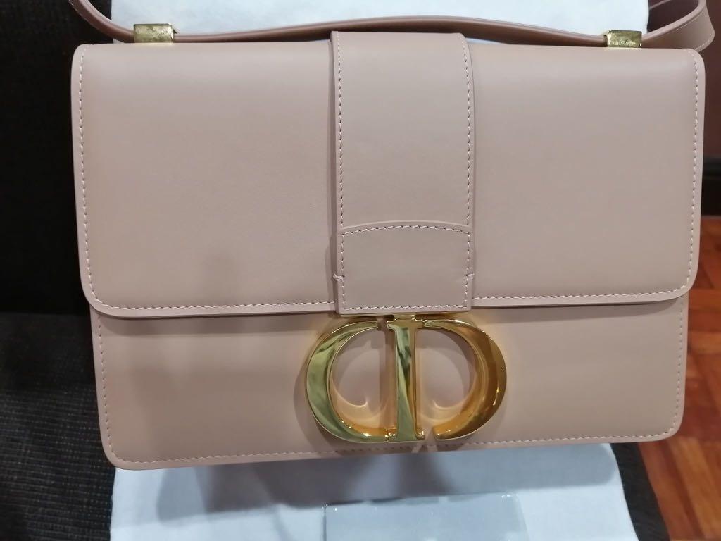 Authentic Christian Dior Montaigne 30 Calfskin Bag In Blush Color