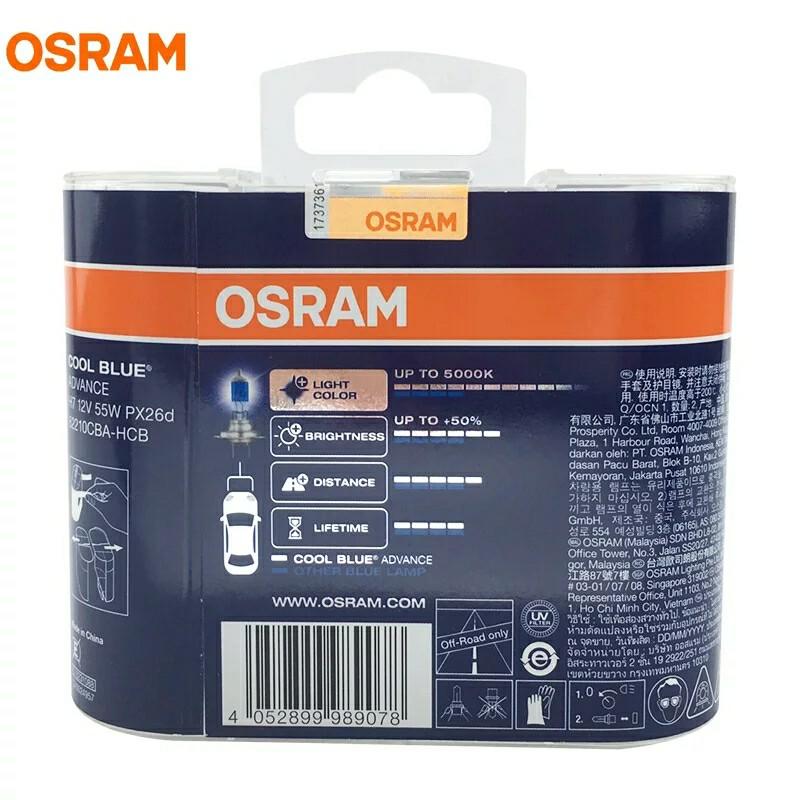 Authentic Osram Cool Blue Advance H7 5000k Halogen Bulbs Car Accessories Electronics Lights On Carousell