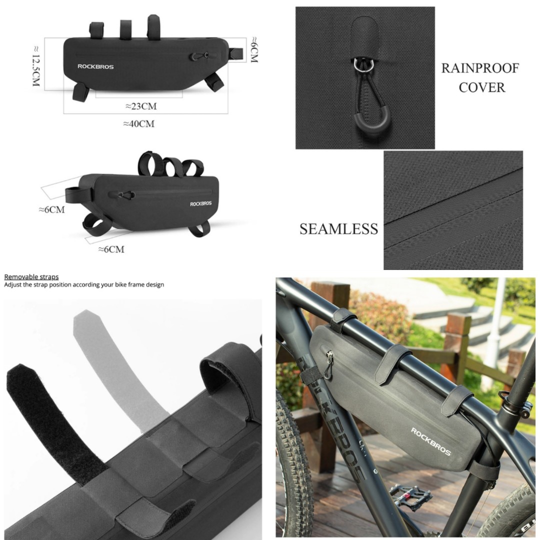 Bicycle Cycling Triangle Bag Bike Frame Front Tube Bags Waterproof Storage Pouch