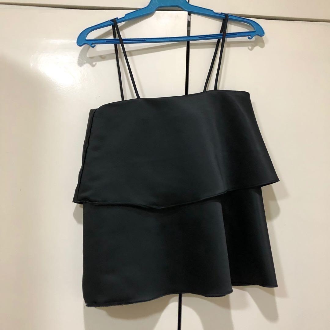 Black later top (Category: Sleeveless) located in Manila. Submitted by gppp21 (Listing ID 281234968, Image 1). Description: Bust:33in Waist:26in.