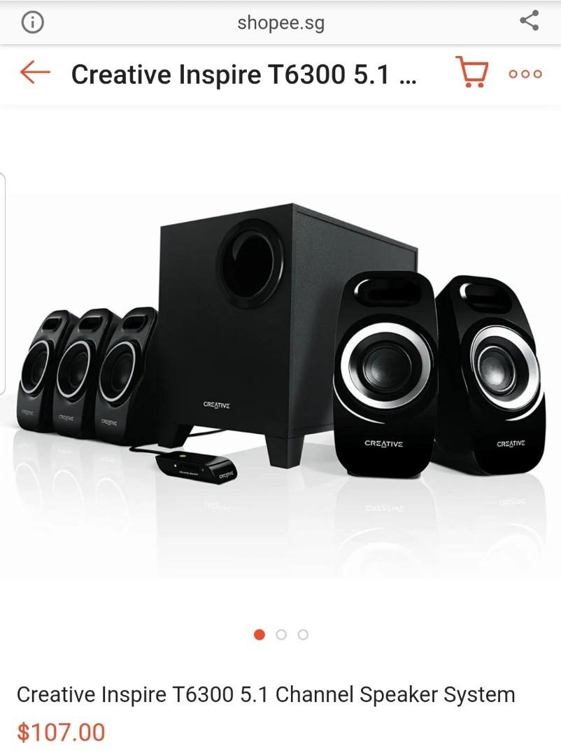 Creative Inspire T6300 5.1 Speaker Audio Soundbars Speakers