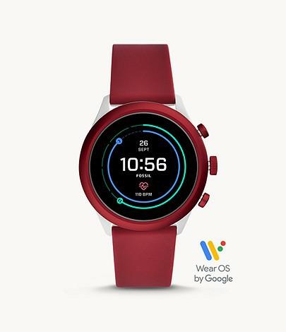 Fossil sport smartwatch sales smokey blue silicone