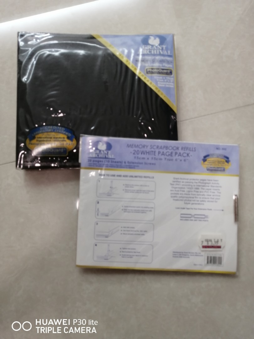 Grant Archival Scrapbook album with refills, Hobbies & Toys, Stationery