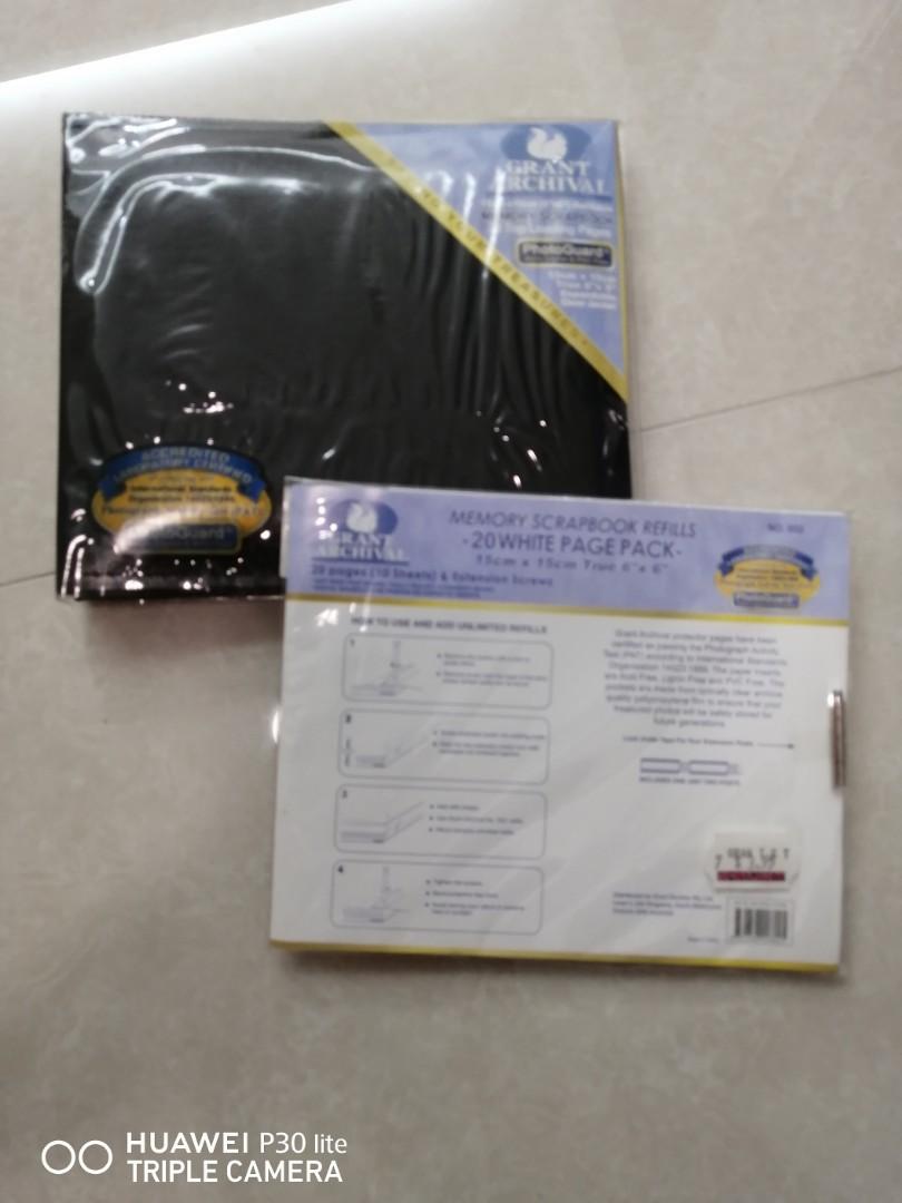 Grant Archival Scrapbook album with refills, Hobbies & Toys, Stationery