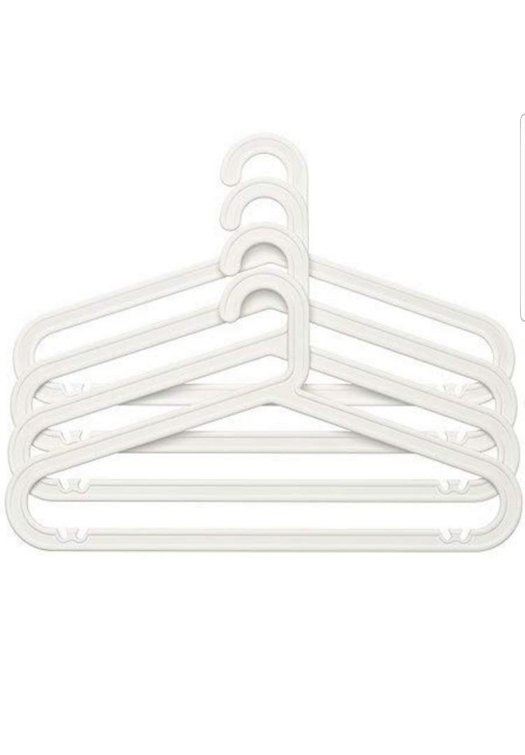 Ikea Flat White Clothes Hangers 5 for 10, Furniture & Home Living