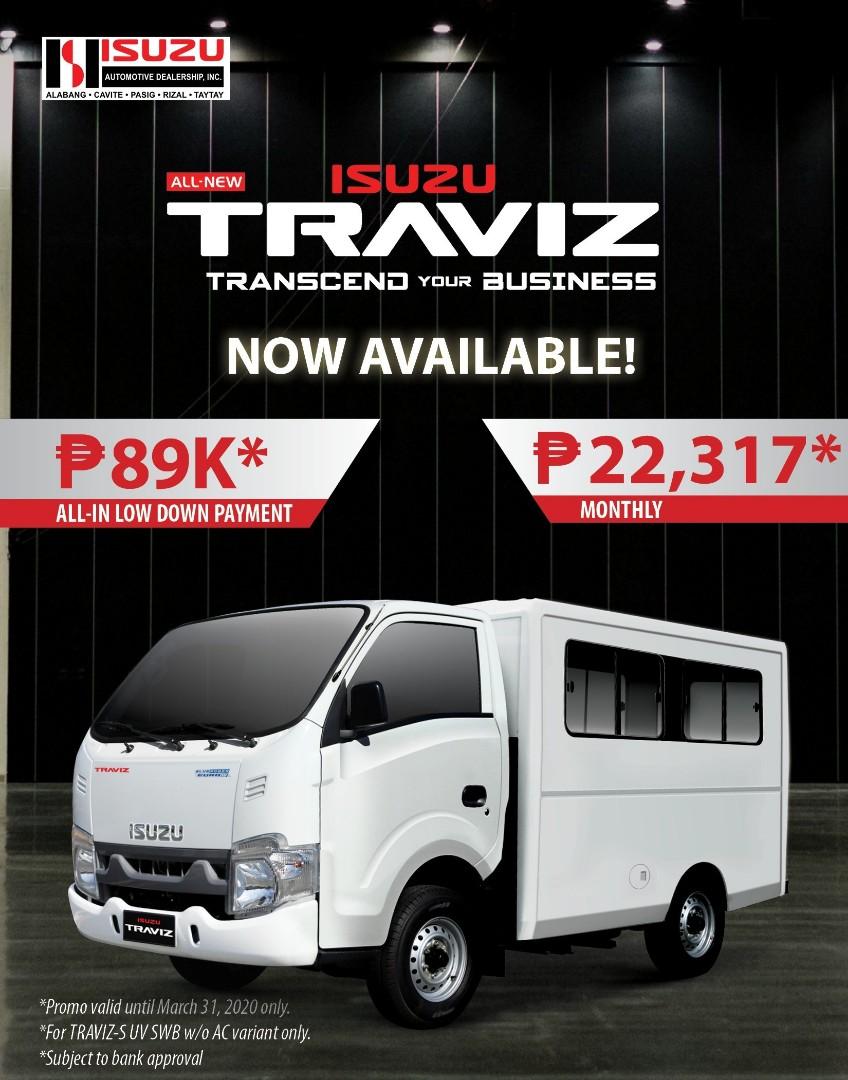 isuzu traviz van price
