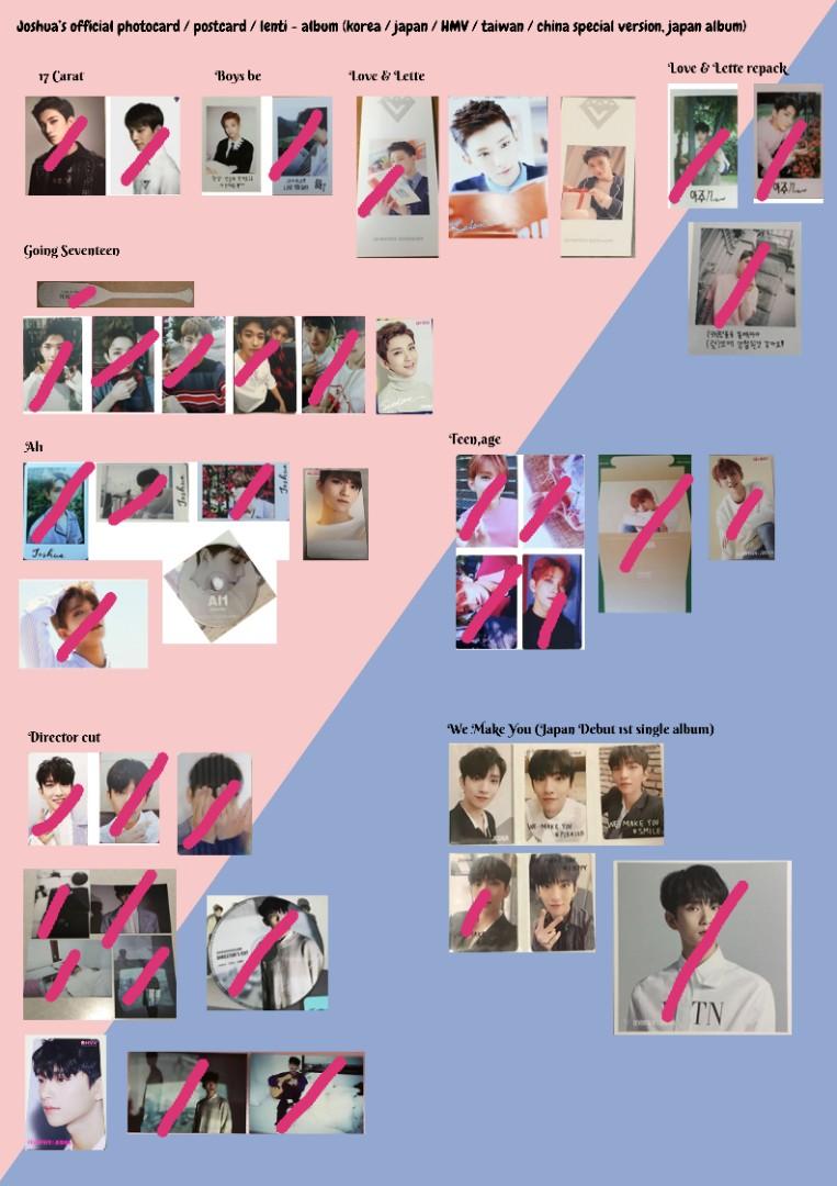 Lf Wtb Seventeen Joshua Album Photocard Hmv Card Entertainment K Wave On Carousell