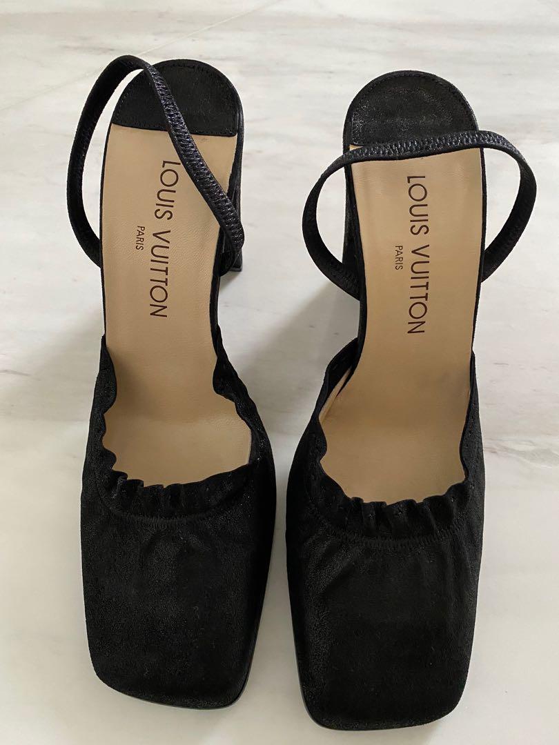 Louis Vuitton Black Leather Heels 
