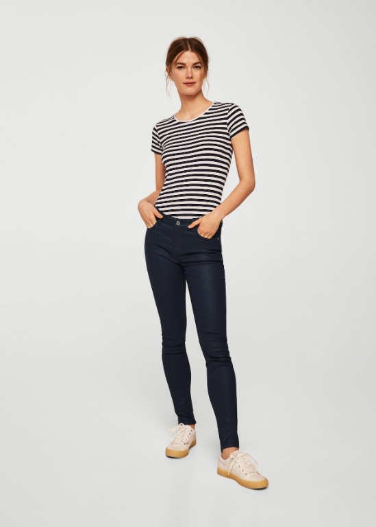 mango waxed skinny belle jeans