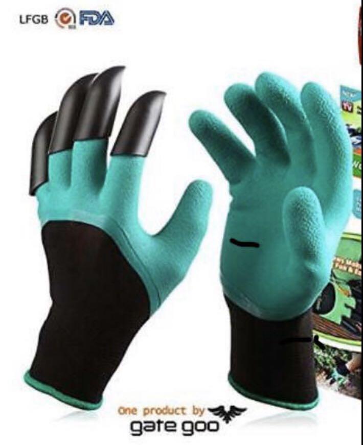 Marble Garden Genie Gloves With Claws On Left Hand For Digging Planting Gardening Garden Tools Supplies On Carousell
