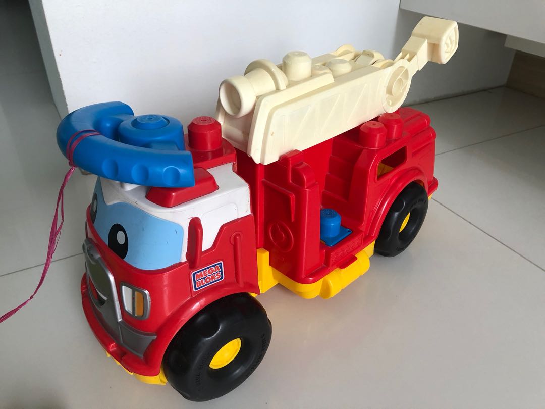 Mega Blok Fire Engine Toy Truck Babies Kids Toys Walkers On Carousell Toys learning name and sounds police cars, fire truck toy.