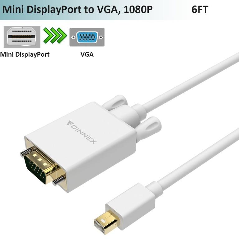 Mini Displayport To Vga Cable Thunderbolt To Vga Cord 1 8m Microsoft Surface Pro 6 5 4 3 Video Display Adapter Mini Dp To Vga Converter Lead For Mac Macbook Pro Air Ms Surface Book To Monitor Projector Tv Electronics Others