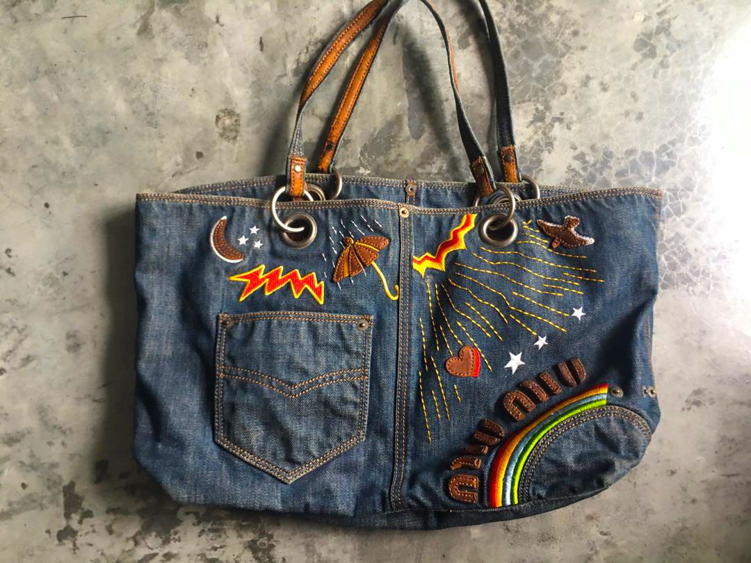 Miu miu embroidered bag cheap