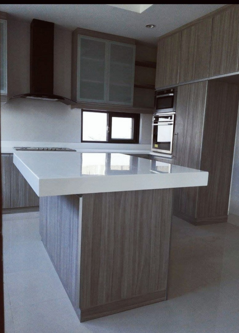 Modular Kitchen Cabinets Solid Surface Synthetic Granite ...