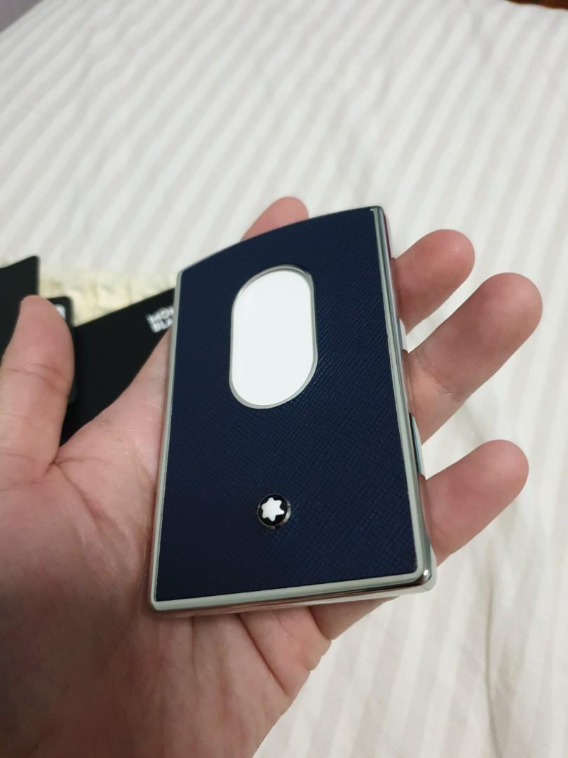 Mont Blanc Sartorial Cross Grain Leather Card Case Men s Fashion Watches Accessories Wallets Card Holders on Carousell