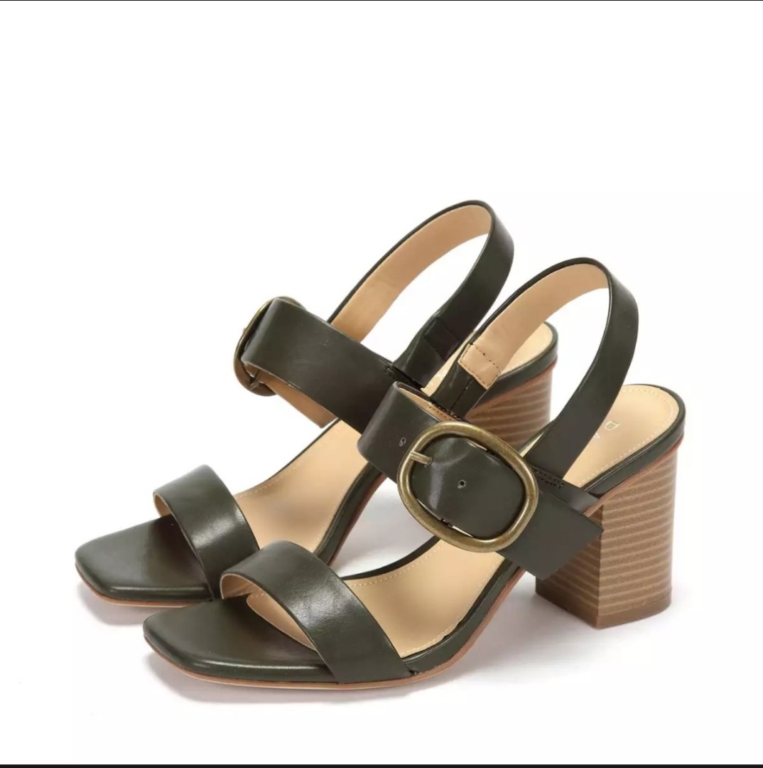 olive green heels with straps