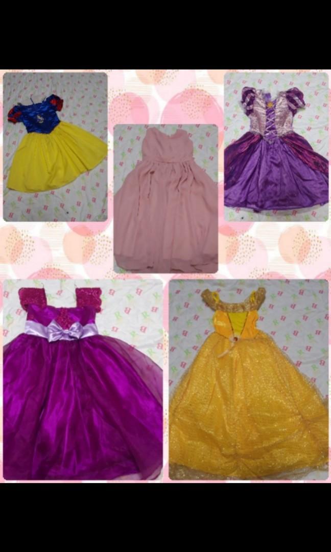 Disney Princess Costume For Kid (Category: Babies & Kids Fashion) located in Makati City. Submitted by create_s (Listing ID 281163692, Image 1). Description: Selling my little lady's pre-loved but well loved princess's costume and dresses. Once nya lang nasuot lahat sa mga events. Disney po ang brand ng mga costume and pasadyang tahi naman po dun sa mga dresses Price: P450/each Issue: No Issue Age: 2-3yo RFS: Funds Meetups: Makati (RCBC or Ayala 