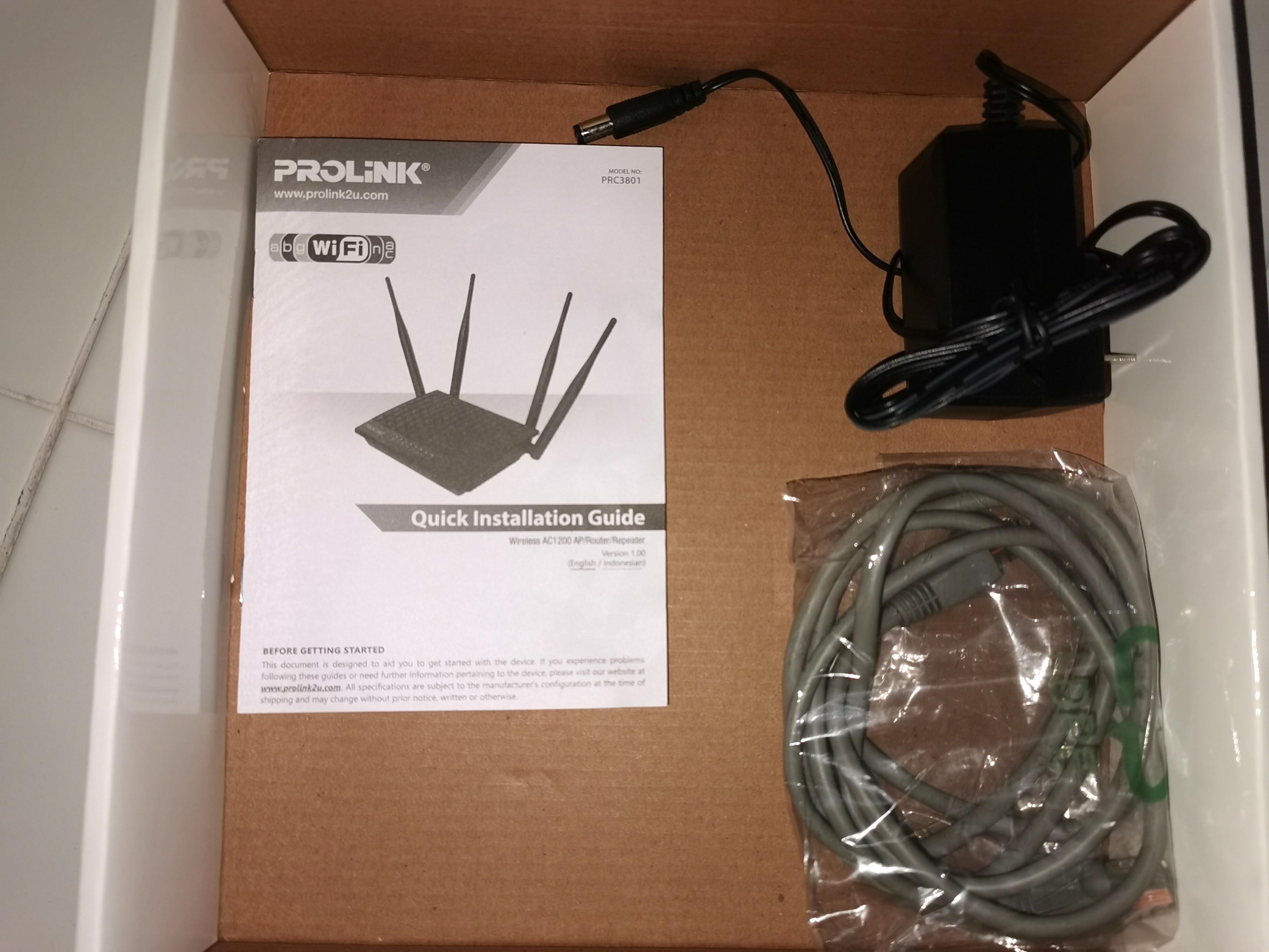 PROLINK PRC3801 Wireless AC 1200 Dualband Gigabit Router, Computers
