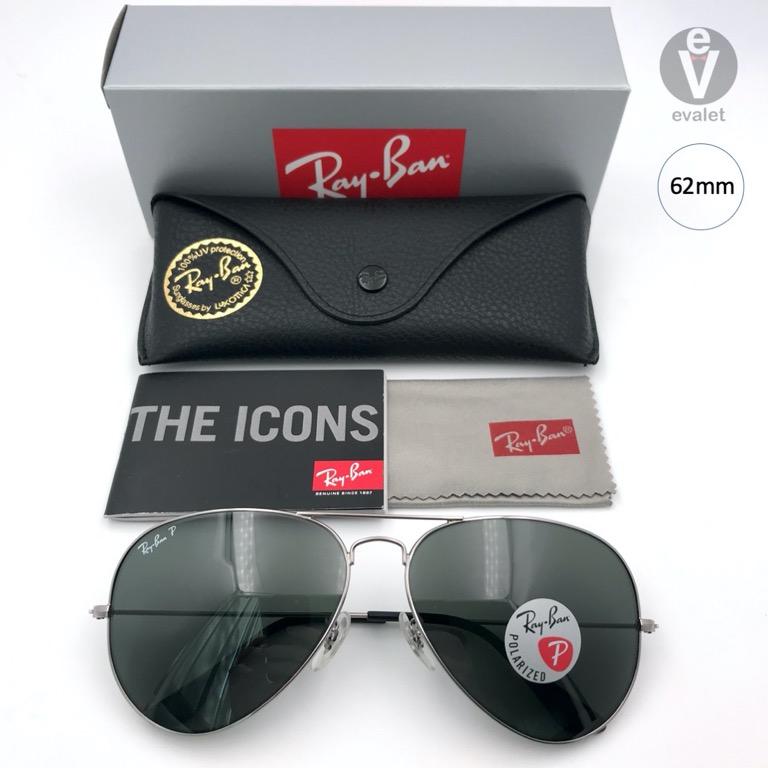 Rayban 3025 004 58 Polarized 62mm Aviator Men S Fashion Accessories Eyewear Sunglasses On Carousell