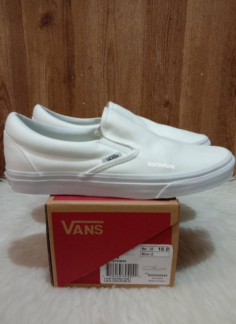 slip on full white