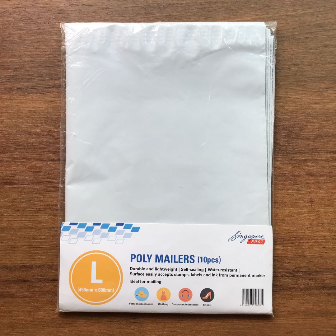 Singpost standard poly mailer L size, Everything Else on Carousell