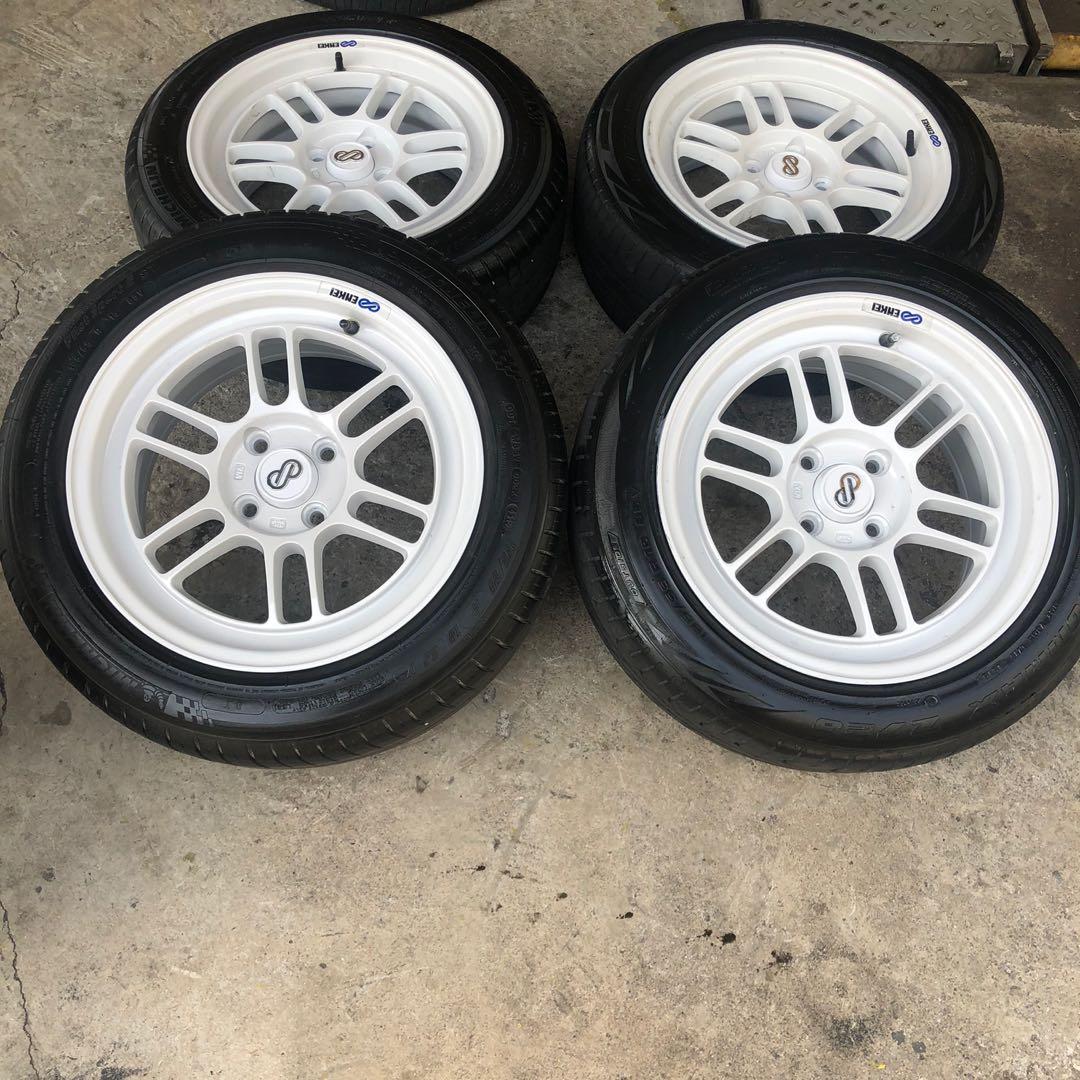 Sport rim Enkei RPF1 15x7jj pcd100, Auto Accessories on Carousell