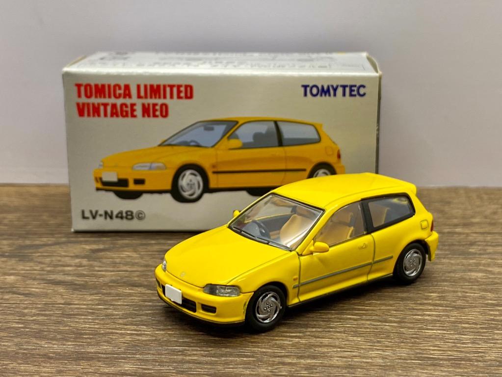 Tomytec Tomica Limited Vintage Lv N48c Honda Civic Sir Ii Eg6 Yellow 興趣及遊戲 玩具 遊戲類 Carousell