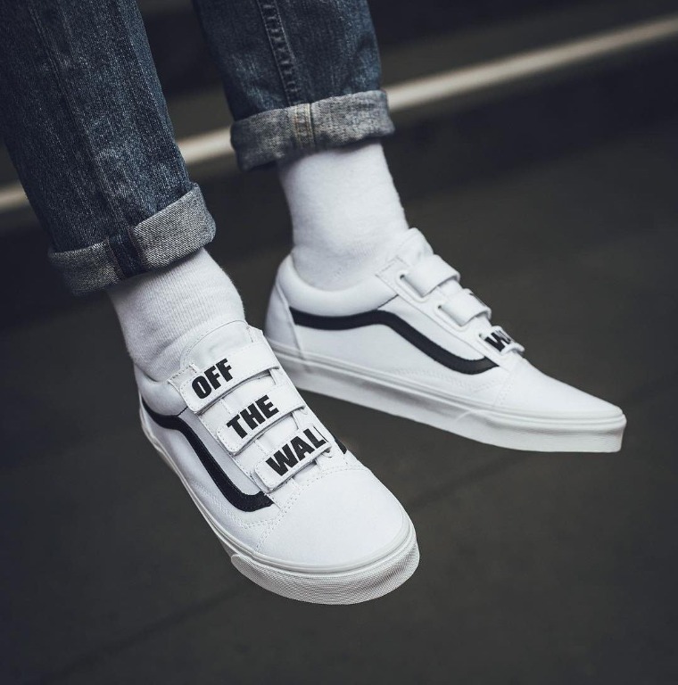 old skool vans with velcro straps