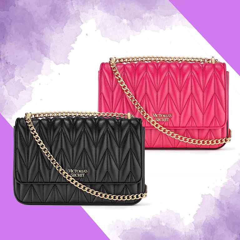 Victoria's secret chevron quilt bond street shoulder bag on sale