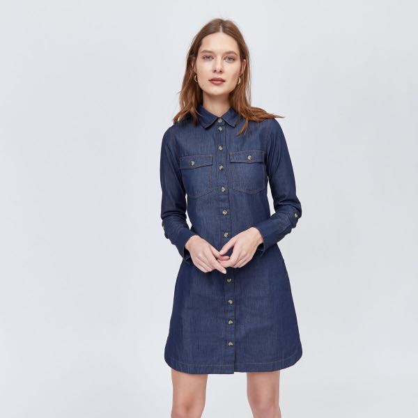 warehouse denim dress