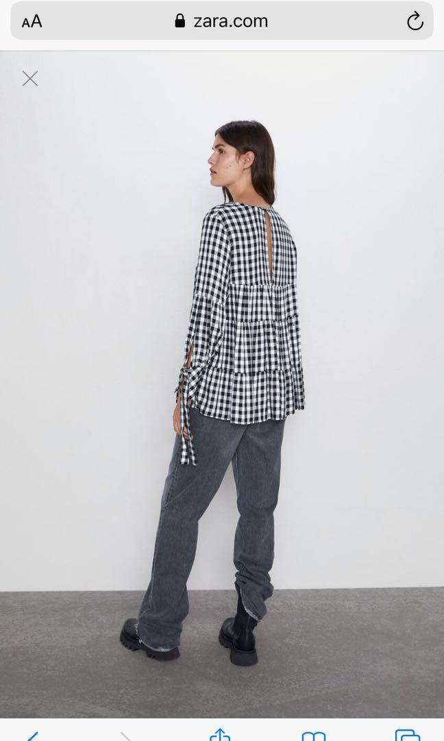 Zara Gingham Top-Bust 40