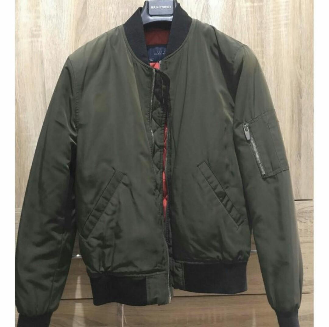 ZARA MAN BOMBER JACKET, Men's Fashion, Tops & Sets, Hoodies on Carousell