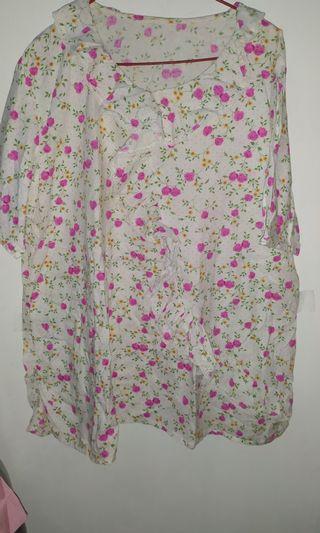 Blouse Bunga Bigsize