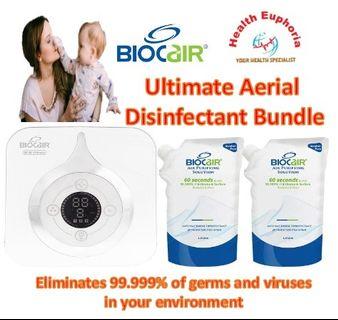 Biocair Ultimate Aerial Bundle (Machine + 2x 1L Disinfectant solution)