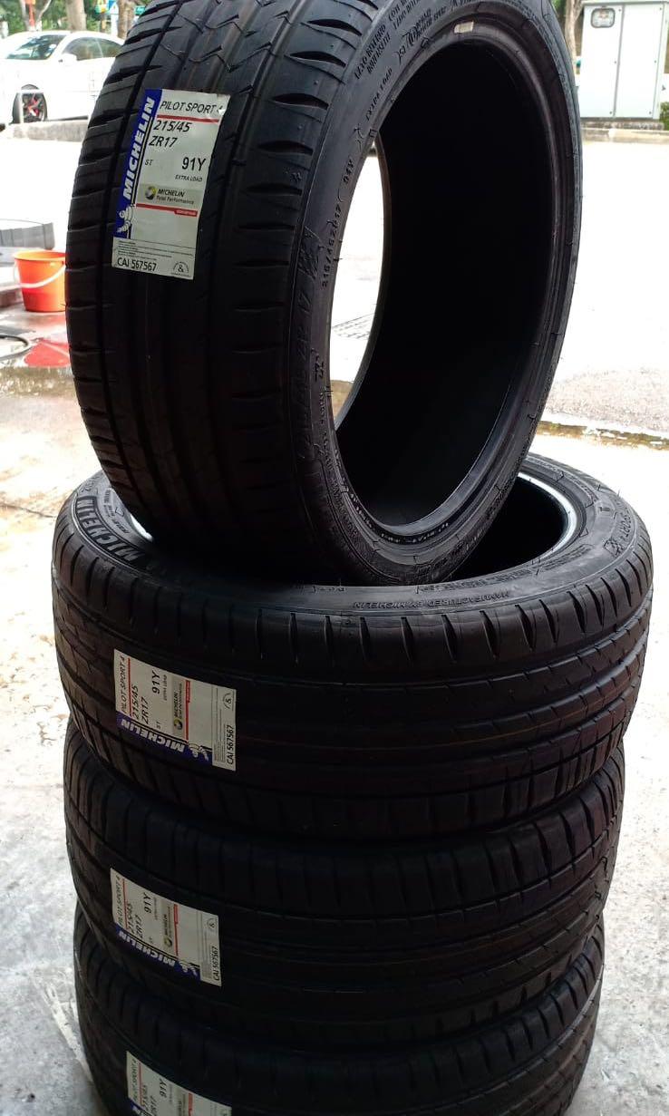 215 45r17 Michelin Pilot Sport 4 Car Accessories Tyres Rims On Carousell