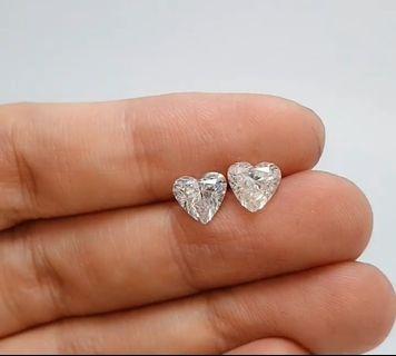 1.01 and 1.04 heart shape loose natural diamond