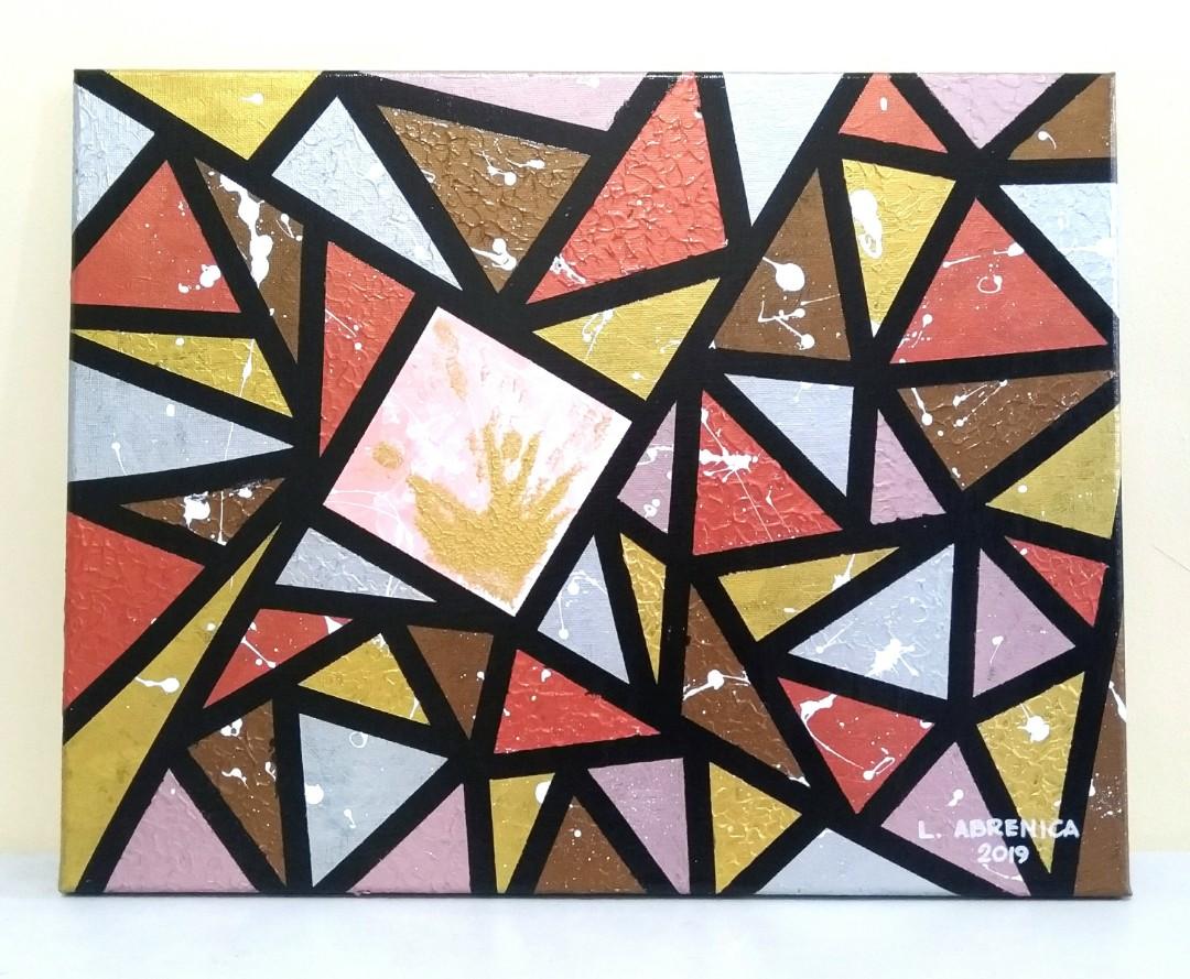 Abstract painting on sale! (Category: Art & Prints) located in Quezon City. Submitted by alexora (Listing ID 281487395, Image 1). Description: "Golden Flame" 14" x 16" acrylic on canvas Gloss-varnished Created on 8 September 2019.