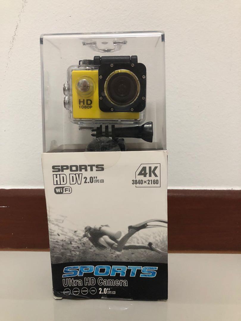 Action Camera (Yellow Color), Photography, Cameras on Carousell