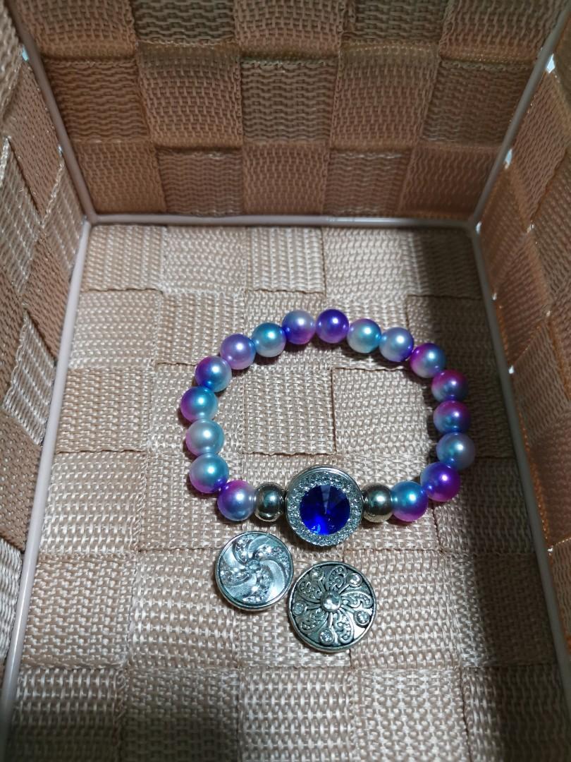 Assorted accessories (Category: Other Accessories) located in Singapore. Submitted by modestyinline (Listing ID 281483645, Image 9). Description: Assorted Bracelets & Rings 1 for $3 2 for $5 - Rose Gold Ring (Size 8) - Gold Ring (Size 7) - Blue Cat's Eye Bracelet - Black Beads with Girl Charm - Black Beads & Yellow Crystals with Heart Charm - Black Beads & Purple Crystals with Couple Heart Charm - Purple Crystal Bracelet with Heart Charm - Baby B