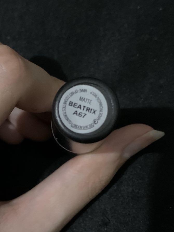 Authentic MAC Lipstick Beatrix (Category: Makeup) located in Pasig City. Submitted by lyly8 (Listing ID 281466344, Image 3). Description: 100% Authentic MAC Shade: Beatrix Matte Metallic Never been used! Rfs:Decluttering I accept thru gcash payments .