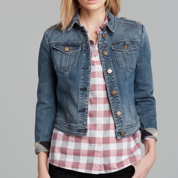 Burberry denim jacket womens deals