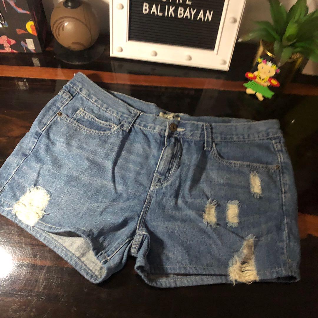 women's plus size blue jean shorts