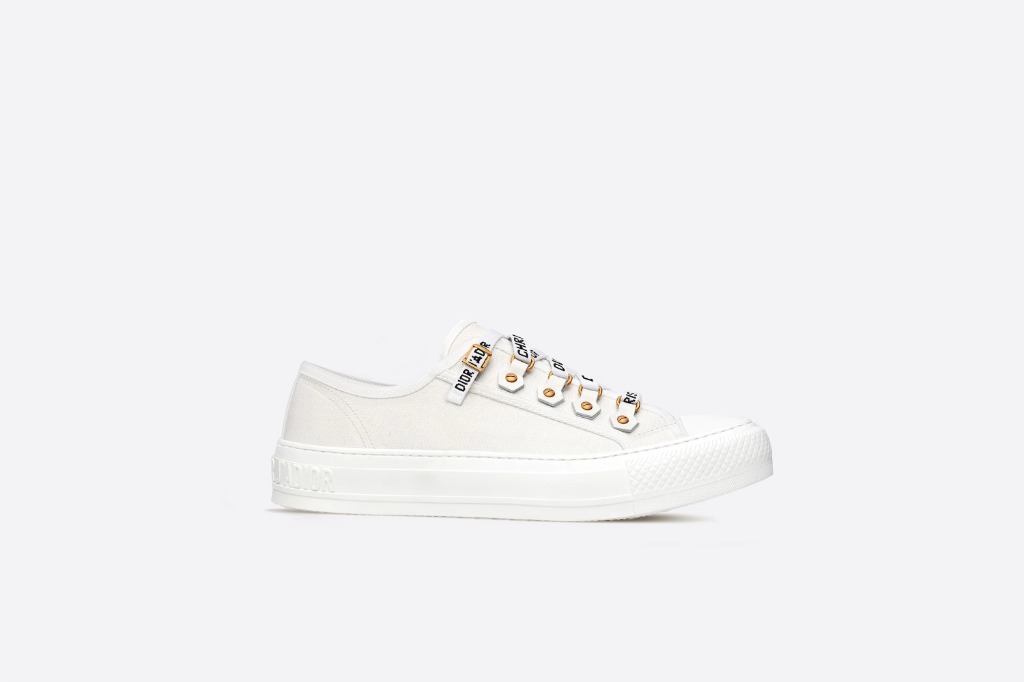 dior white canvas sneakers