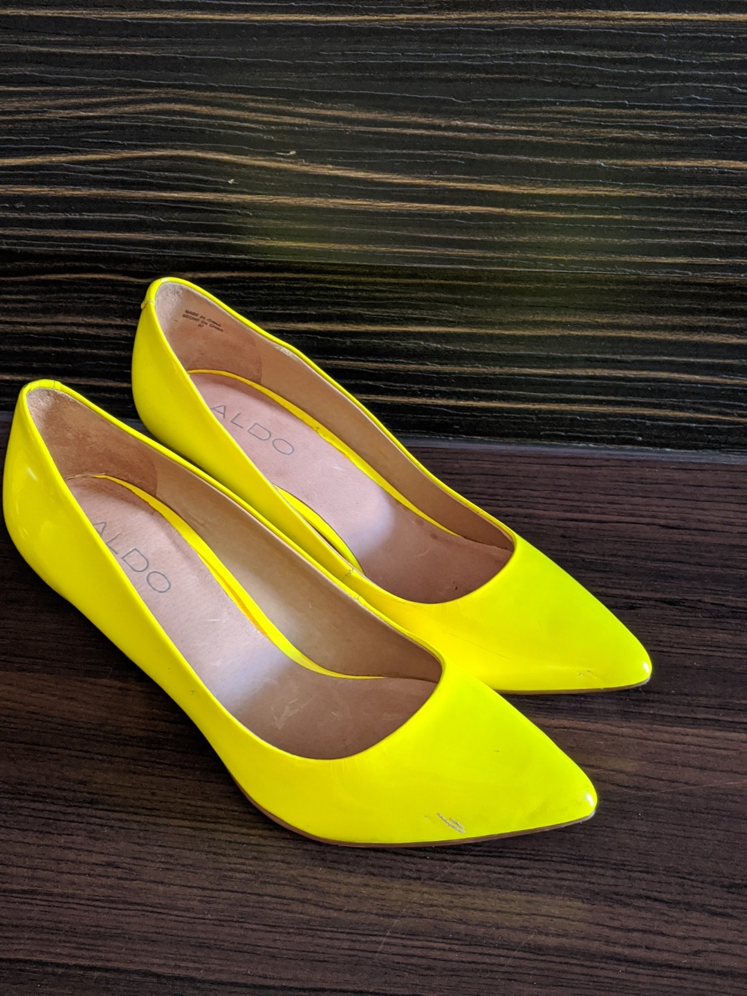 yellow court heels