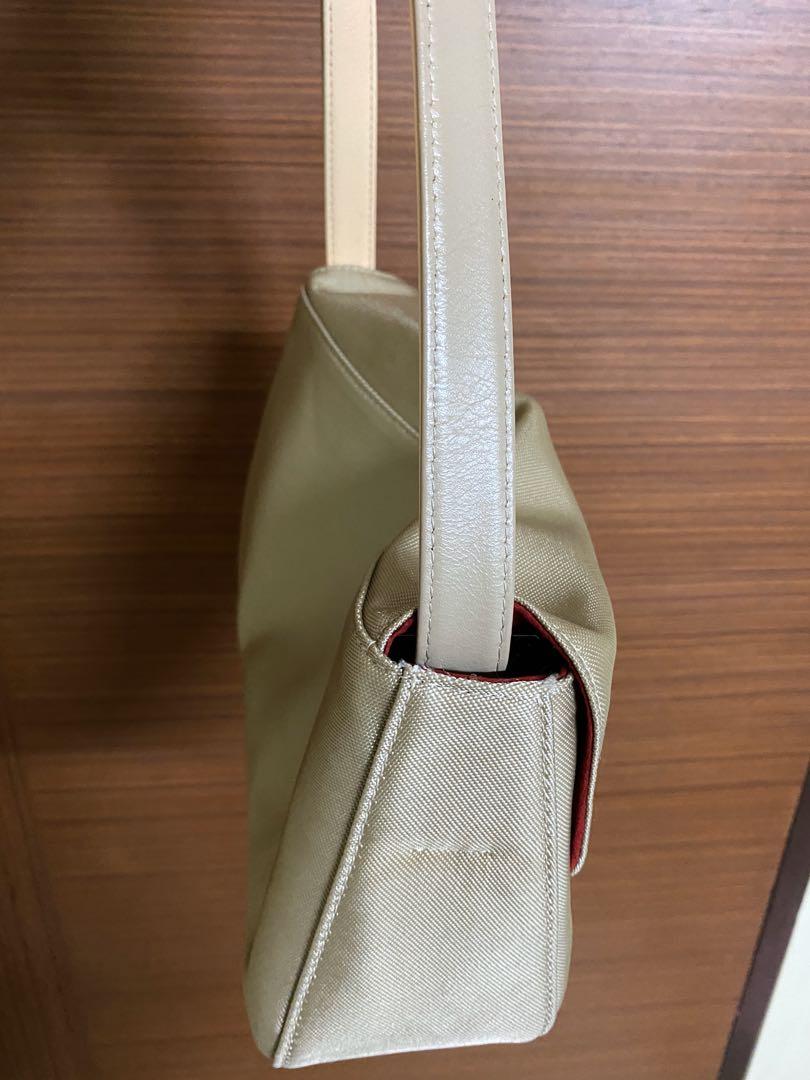 Used GIVENCHY coffee leather cowhide long shoulder strap handbag handbag bag  lady made in Japan second-hand ancient - Shop Mr.Travel Genius Antique shop  Handbags & Totes - Pinkoi