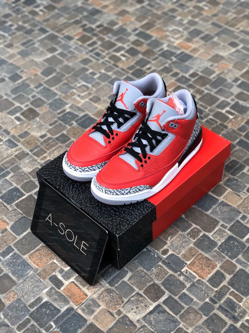 jordan 3 red cement mens
